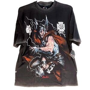 Darc Sport Son of Odin Premium Tee Shirt Mens Large Black Thor Graphic Crew Neck